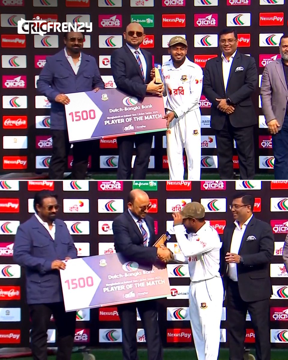 Cricfrenzylive's tweet image. নিজের শততম টেস্টে ম্যাচ সেরা হলেন মুশফিক
#BANvIRE #MusfiqurRahim