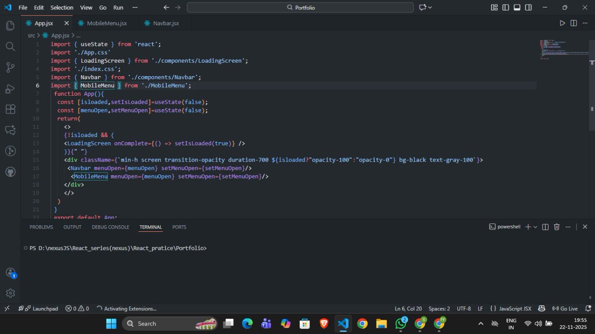 Samir_kumar19's tweet image. Day 38 of #100DaysOfCode 🚀
1️⃣ Started a mini project using React + Tailwind
2️⃣ Solved today’s LeetCode POTD #3190 (easy)
⚡ Productivity: Medium
Started a new anime guess which one it is ?
#ReactJS #TailwindCSS #LeetCode #BuildInPublic #CodingJourney