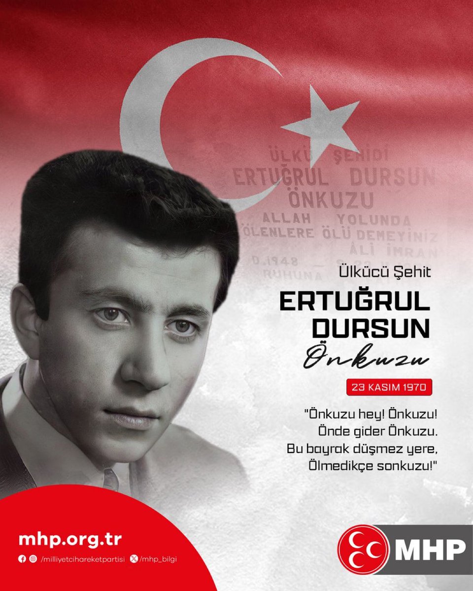 Ülkücü Şehit Ertuğrul Dursun ÖNKUZU

“Önkuzu hey! Önkuzu! Önde gider Önkuzu.
Bu bayrak düşmez yere, Ölmedikçe sonkuzu!”
Ruhu Şad, Mekanı Cennet Olsun.