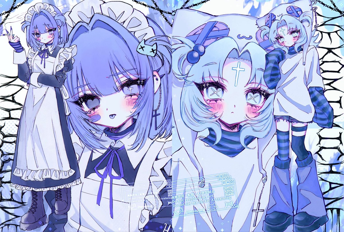 #いいツーサイドアップの日
💙🩵🐾