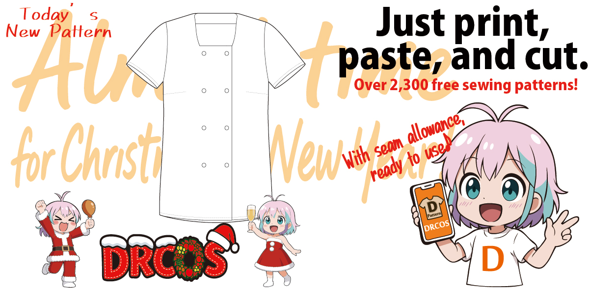 drcos_com's tweet image. 🎄 Today’s new Free English Paper Pattern!

👗 Square Neck Blouse
📏 A4 size (Cm)
✨ Simple square-neck design — cute, easy to sew, and perfect for winter outfits!

🔗 dr-cos.info/fp-squareneckb…

#ChristmasCostume #SewingPatterns #FreePattern #CosplayCostume