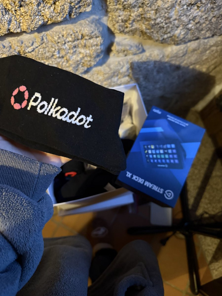 LoLoCoding's tweet image. True Life: I’m in devrel. 
Opened a box only to discover stickers, tshirts, swag, pins, etc. for an ecosystem I’m no longer very active in…
Any polkadot frens in Portugal want me to send a package their way??