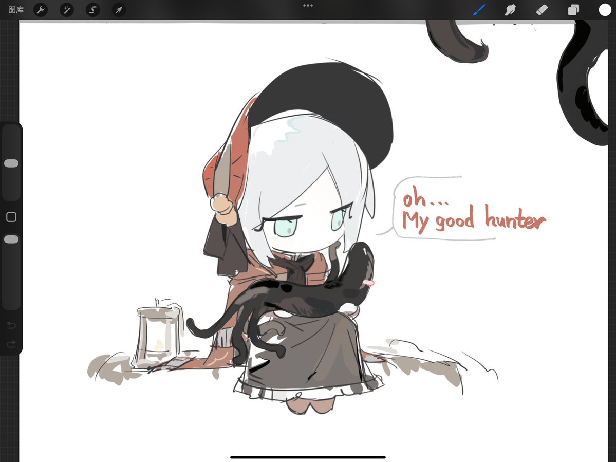 翻到了以前画的，！
#Bloodborne