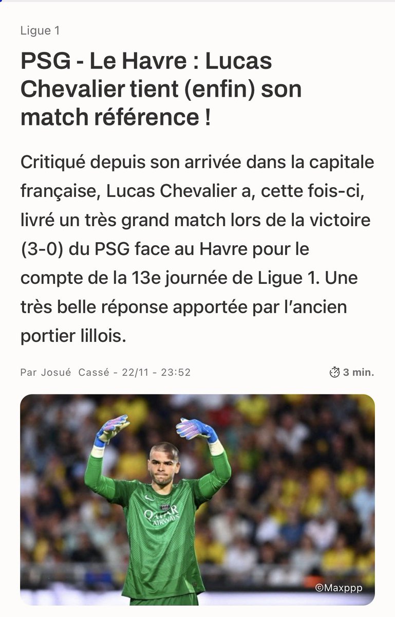 « Tient enfin son match référence » 3 arrêts.. 😂