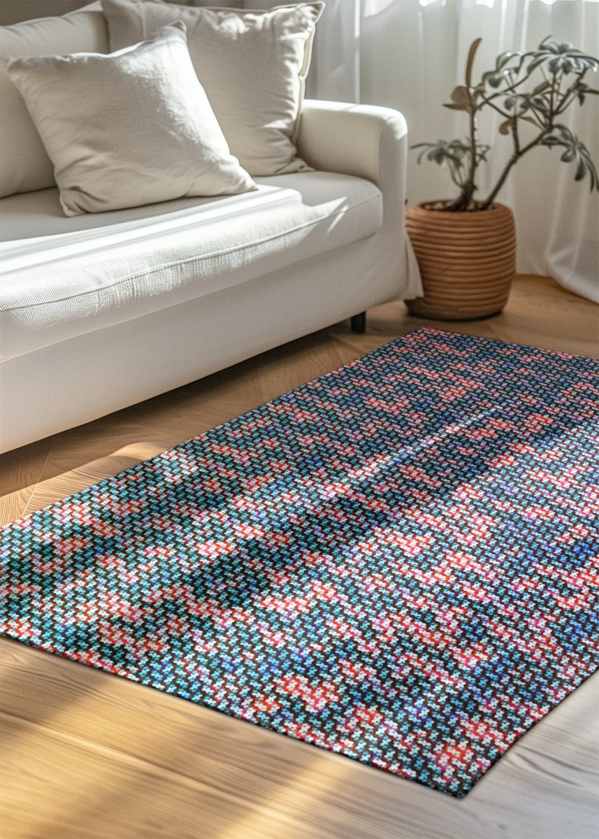 habatour20's tweet photo. This pixel mirage neon #artrug, adds an exciting pop of digital energy to your floors. Featuring a retro-modern #abstractmosaic in bold electric tones, it’s perfect for  any space needing a creative visual upgrade.
Available at : https://t.co/CgzrpOR8rh
#abstractrug #rugshop https://t.co/EY1ElhcbJs