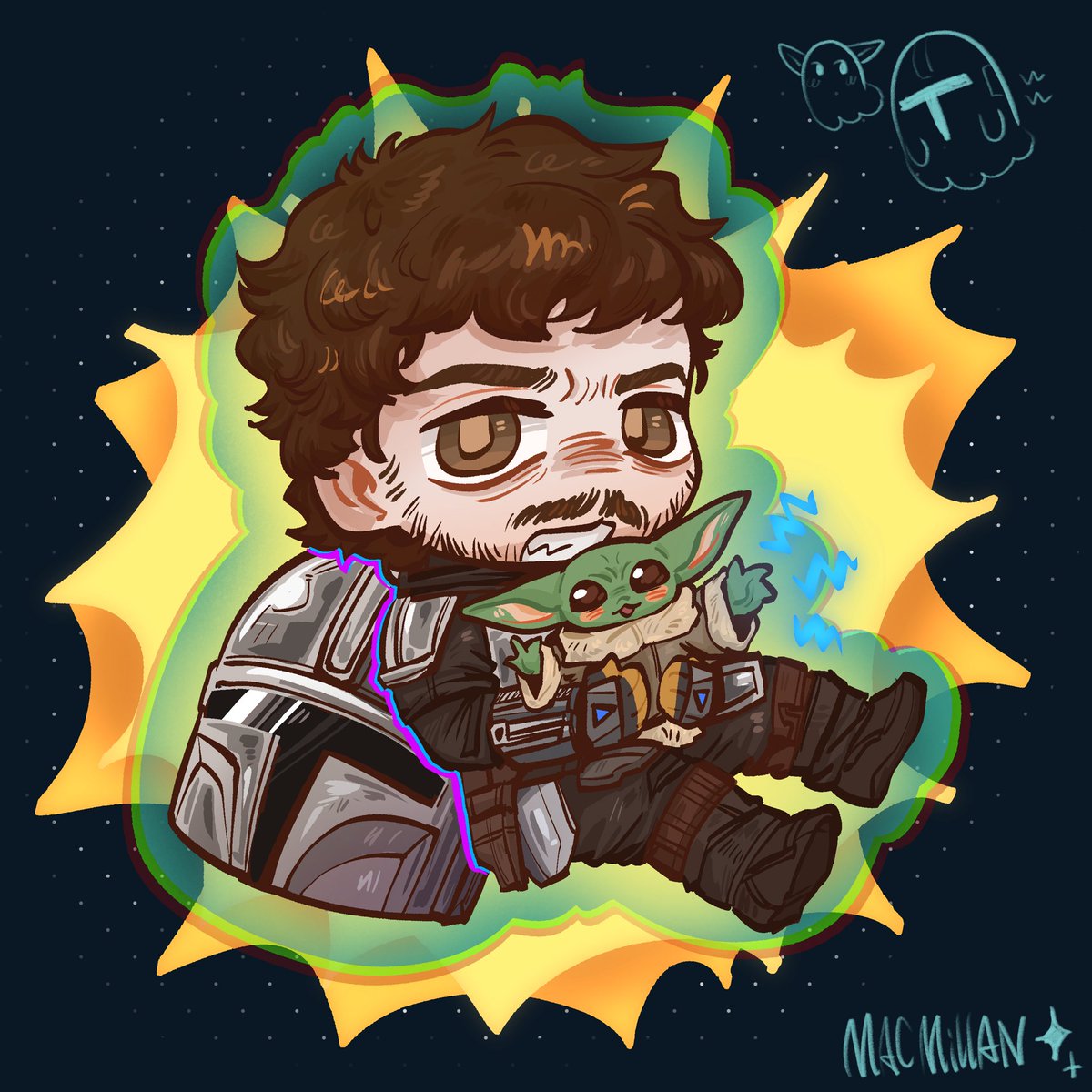 Mac_Millan0309's tweet image. almost forgot I had this one pic,finally
remembered to finish it😔💜#PedroPascal #TheMandalorian