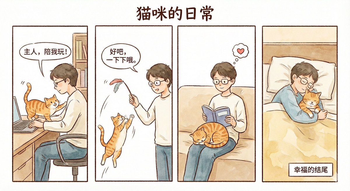 Nano Banana Pro 怎麼做到◔‸◔？
利好所有內容工作者，以及有話憋不住非要表達點啥的人。

我今天隨手畫了一組小漫畫，結果它能一鍵換成各種場景版本。
以後出門旅遊，真的不用再糾結背景裡有沒有人，路人亂入這種問題了。

等等…
