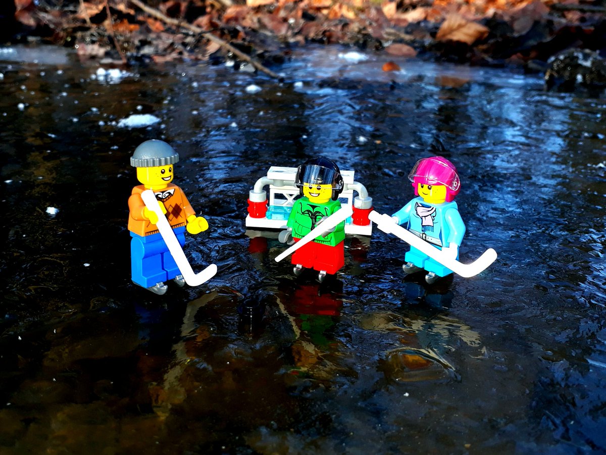 Lego-Minis wie man weiß
lieben Hockey auf dem Eis
Drum saß ich einst mit Schal und Mütze
im Wald vor 'ner gefror'nen Pfütze
Da kam ein Mann mit seinem Hund
blieb staunend steh'n mit off'nem Mund
Lachte heiter
und ging weiter
Kleine Szenen die ich mag
Euch allen einen schönen Tag