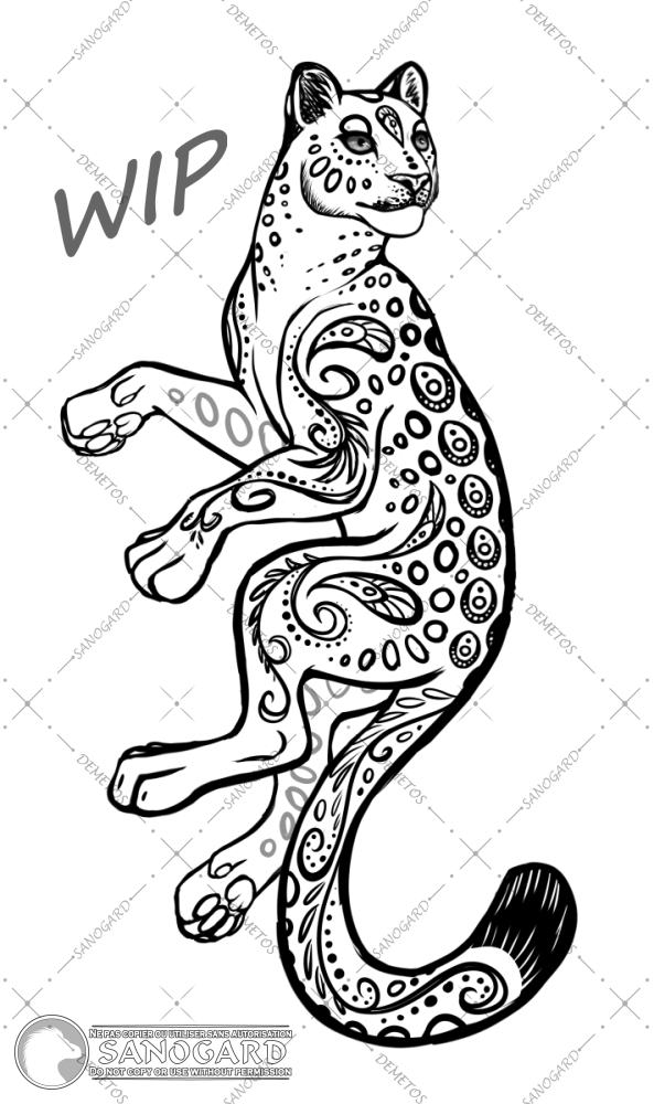 Sanogard's tweet photo. WIP d'une panthère des neiges en style Néon ! 
#panther #snowleopard #art #wipart https://t.co/QN6ZgUqKdj