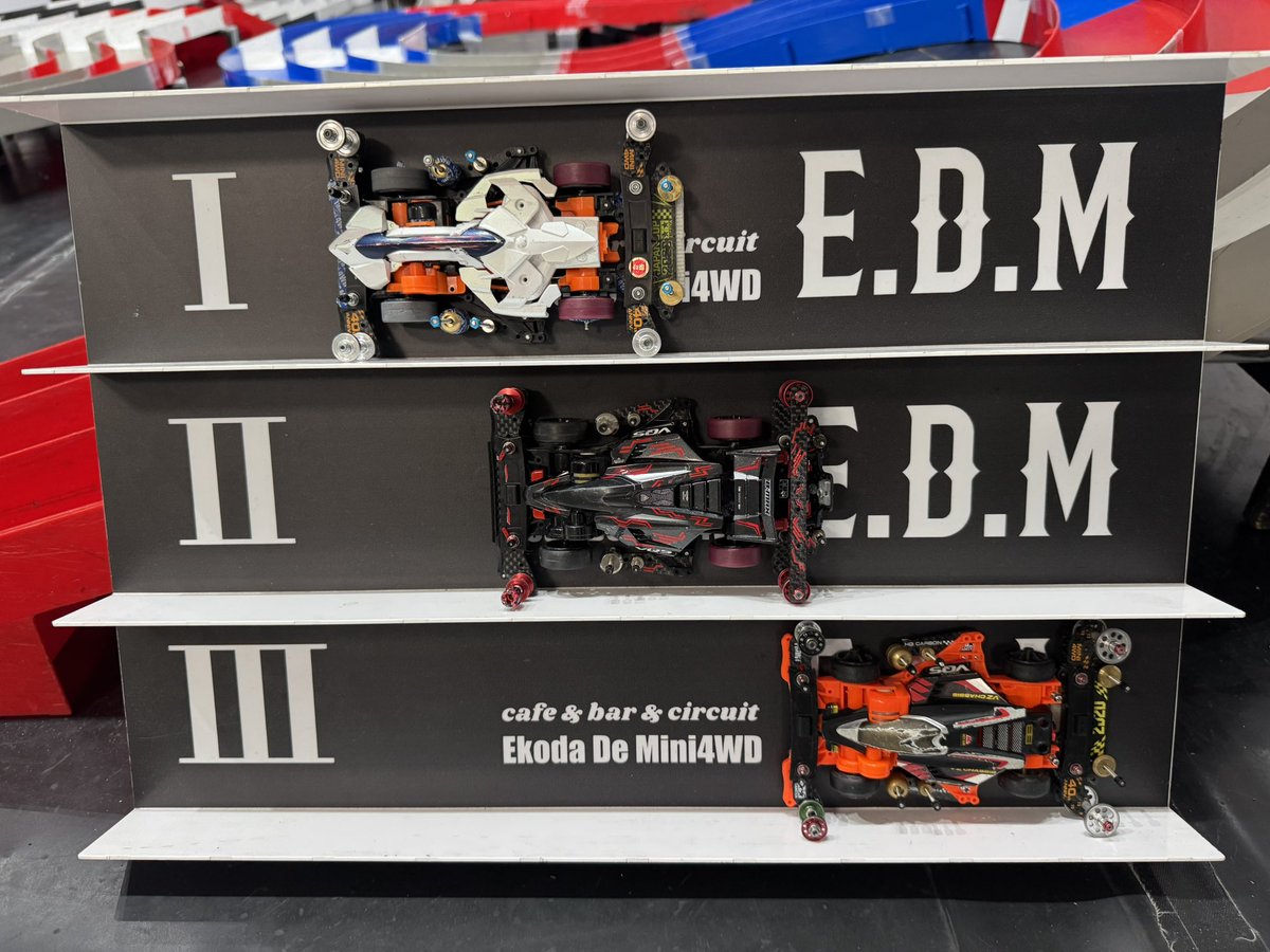 edm__design's tweet image. 【11/23(日)NEXTデイレース結果】
優勝:よせたに選手🏆
準優勝:ポラリス選手🥈
３位:てばさき店長🥉

でした‼️
5勝先取勝負、後半セットが出てきたよせたに選手が見事制しました☺️

おめでとうございます🎈…