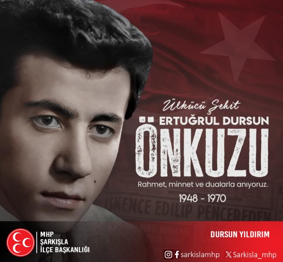 Ülkücü Şehit Ertuğrul Dursun ÖNKUZU

“Önkuzu hey! Önkuzu! Önde gider Önkuzu.
Bu bayrak düşmez yere, Ölmedikçe sonkuzu!”
Ruhu Şad, Mekanı Cennet Olsun.