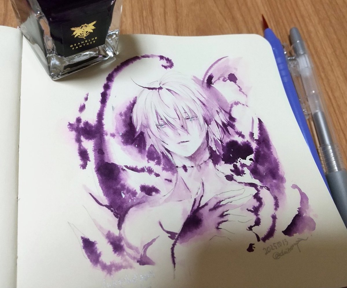 daikonpa's tweet image. インクトーバーに描いたファーさん
上げてなかった気がする(堕天司インク)