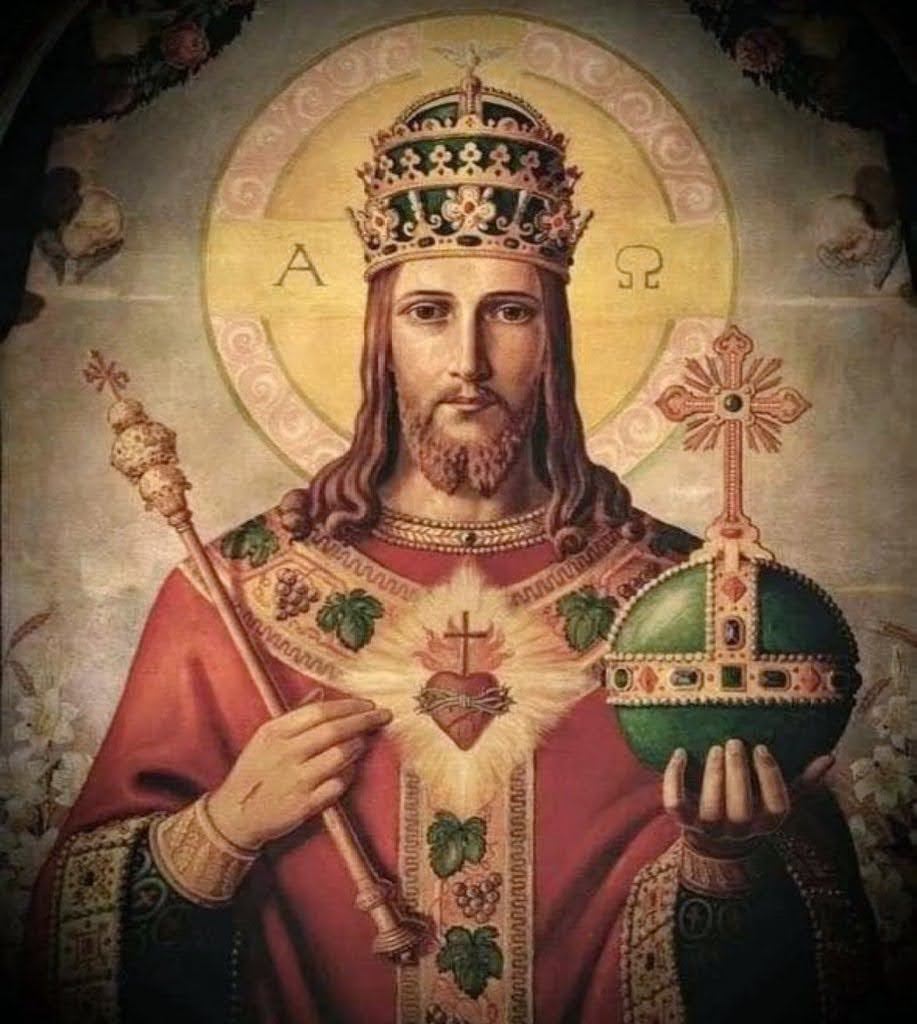 Hoy celebramos la Solemnidad de Nuestro Señor Jesucristo, Rey del Universo,
aquel cuya realeza no es de este mundo, sino de amor, luz y misericordia, manifestada plenamente en la Cruz.

La Santa Madre Iglesia proclama hoy una verdad eterna:

Cristo es Rey.
El Rey que libera.
El