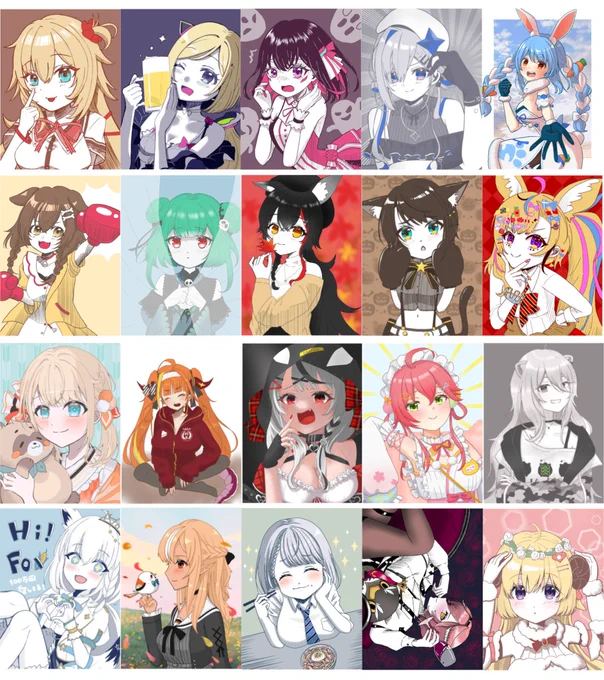 #ホロライブ五十音順に描いたらロボ子さんの時には画力上がってる説
お休みや寄り道をしながら、約3年かけてなんとか完走できました!
いいねやリポスト、リプライ等の反応いつもありがとうございます🥲✨
これからも精進します!! 