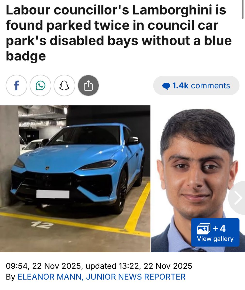 BGatesIsaPyscho's tweet image. London Labour Councillor Farhaan Rahman owns a Lamborghini worth over £200,000 &amp;amp; parks illegally. 

However his Father is Secretary for the largest Mosque in the UK which is currently under investigation by the Charity Commission.  Makes sense.
