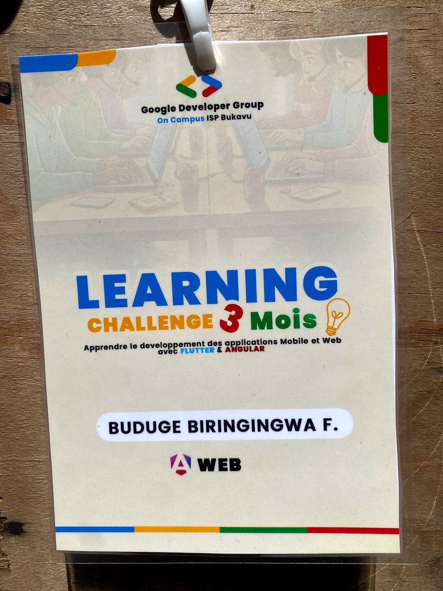 birhingin28444's tweet image. 🚀C’est parti pour le Learning Challenge de 3 mois !

💳 Et voilà, j’ai reçu mon badge officiel !  
📍 Thème : Développement Web  
💪 Prêt à apprendre, pratiquer et progresser !  

#LearningChallenge #GDGOnCampus #WebDevelopment #Flutter #Angular #BukavuTech #GDGISP
