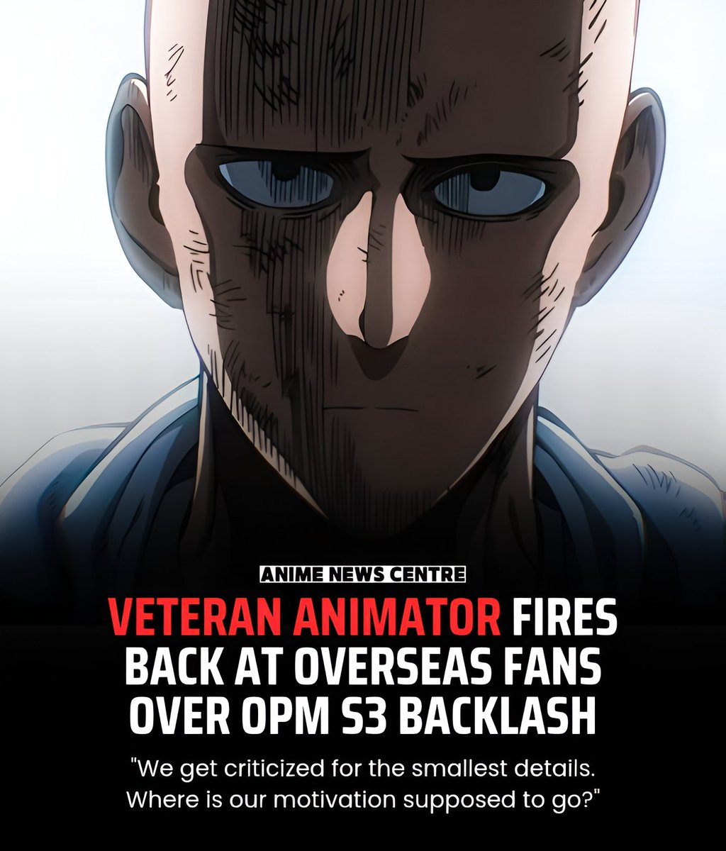 animenewscentre's tweet image. Takashi Hashimoto, a legendary animator whose massive credits include One Piece, Bleach TYBW, Evangelion, and Dragon Ball Super on the widespread backlash aimed at One-Punch Man Season 3:

&quot;Regarding One-Punch Man, the criticisms -- or rather, the sheer volume of criticism from…