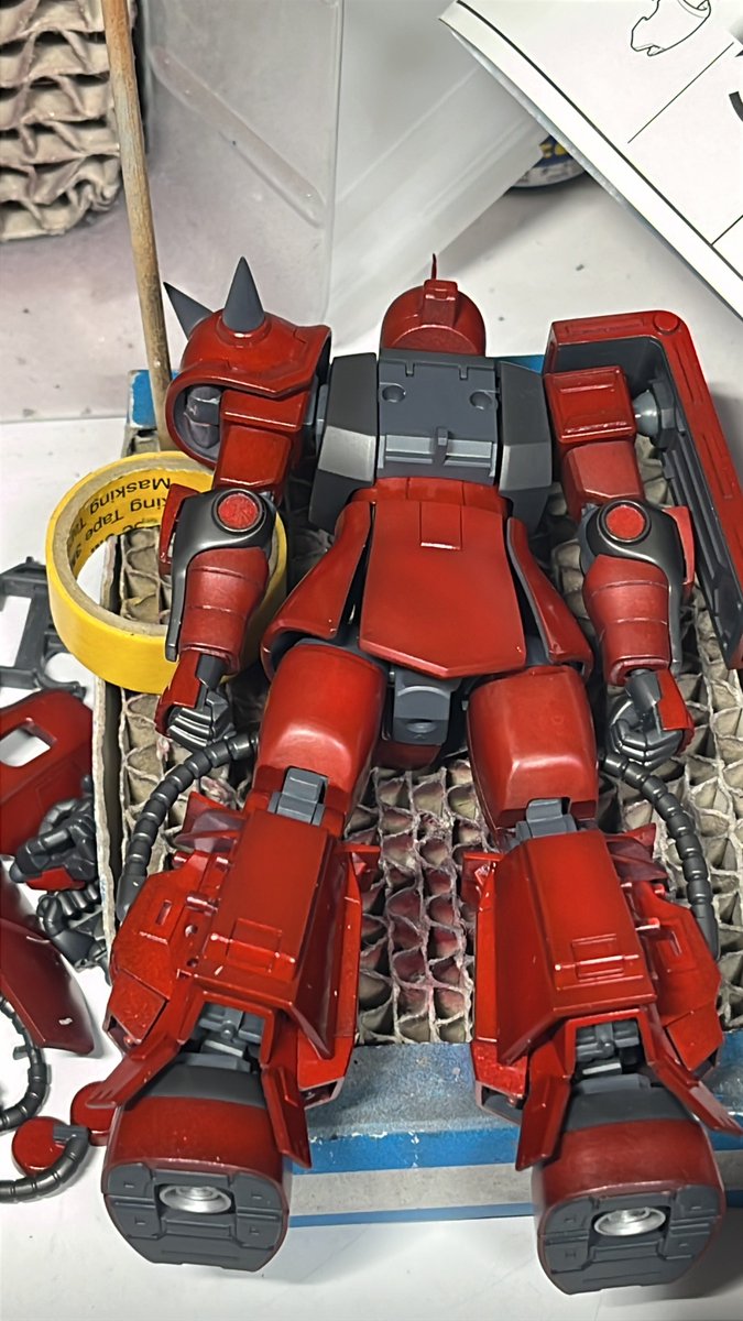 ジョニーライデンザクだいぶ進んで来ました♪今日は福岡県飯塚市での模型展示会でいろんな経験や出会いがありテンション↑↑笑
#ジョニーライデンザク