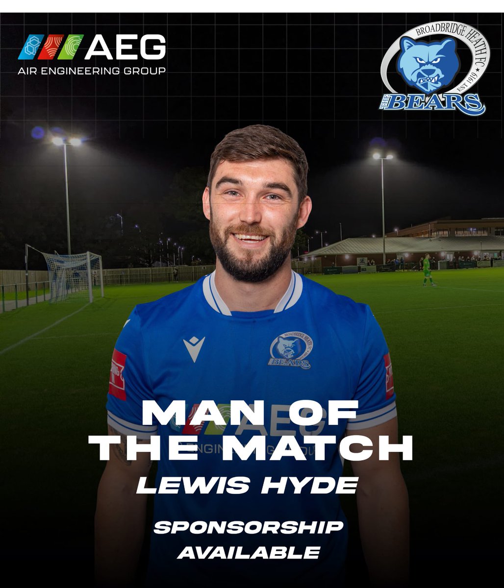 🏆 Man of the Match 🏆

The Man of the Match in yesterday’s 2-0 Win over <a href="/ErithTown/">Erith Town FC</a> was voted as <a href="/LewisHyde93/">Lewis Hyde</a> 

Congratulations Hydey! 👏👏