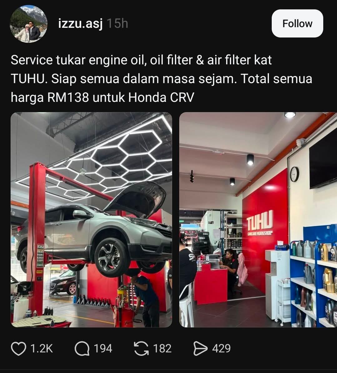 Bengkel china nk bunuh kedai tayar nii..harga terlalu murah..tgk la nti satu persatu kdai tayar tutup..