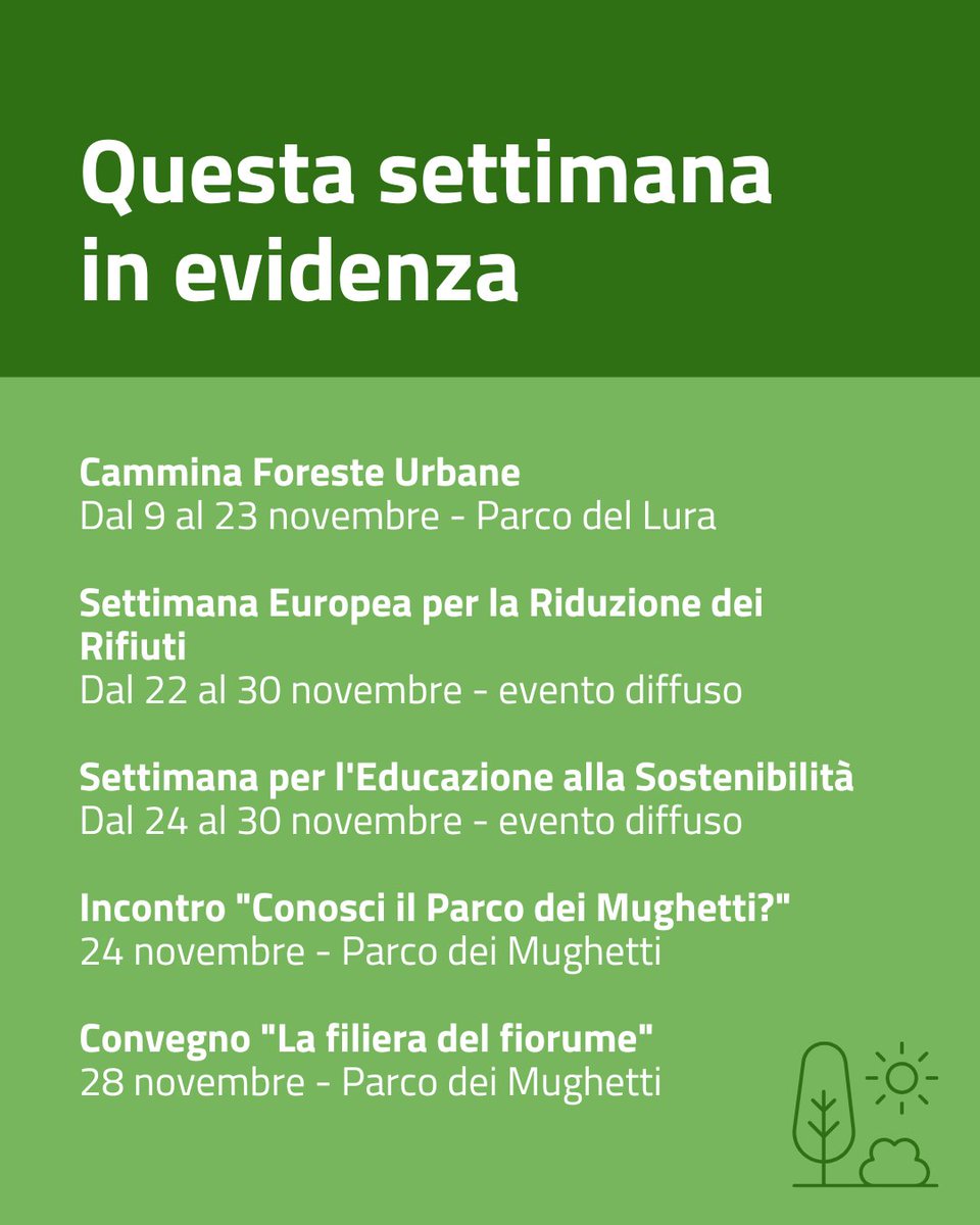 CittaMetroMi's tweet image. 🌳🌼 Vivi la bellezza e la vivacità dei parchi della #CittàMetropolitanadiMilano. Scopri quali eventi ospiteranno dal 22 novembre al 29 novembre 2025.
🗓 Resta sempre aggiornato 👉 ow.ly/onPW50XaqHL
#PLIS #NaturaECultura #natura #ViviLaBellezzaNelVerde