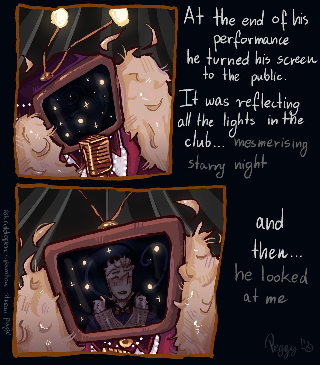 brittlepeggy's tweet image. (ask bartender spamton) 
and every bright neon sign turned into stars

#spamtenna #ColdOpenAU #deltaruneAU