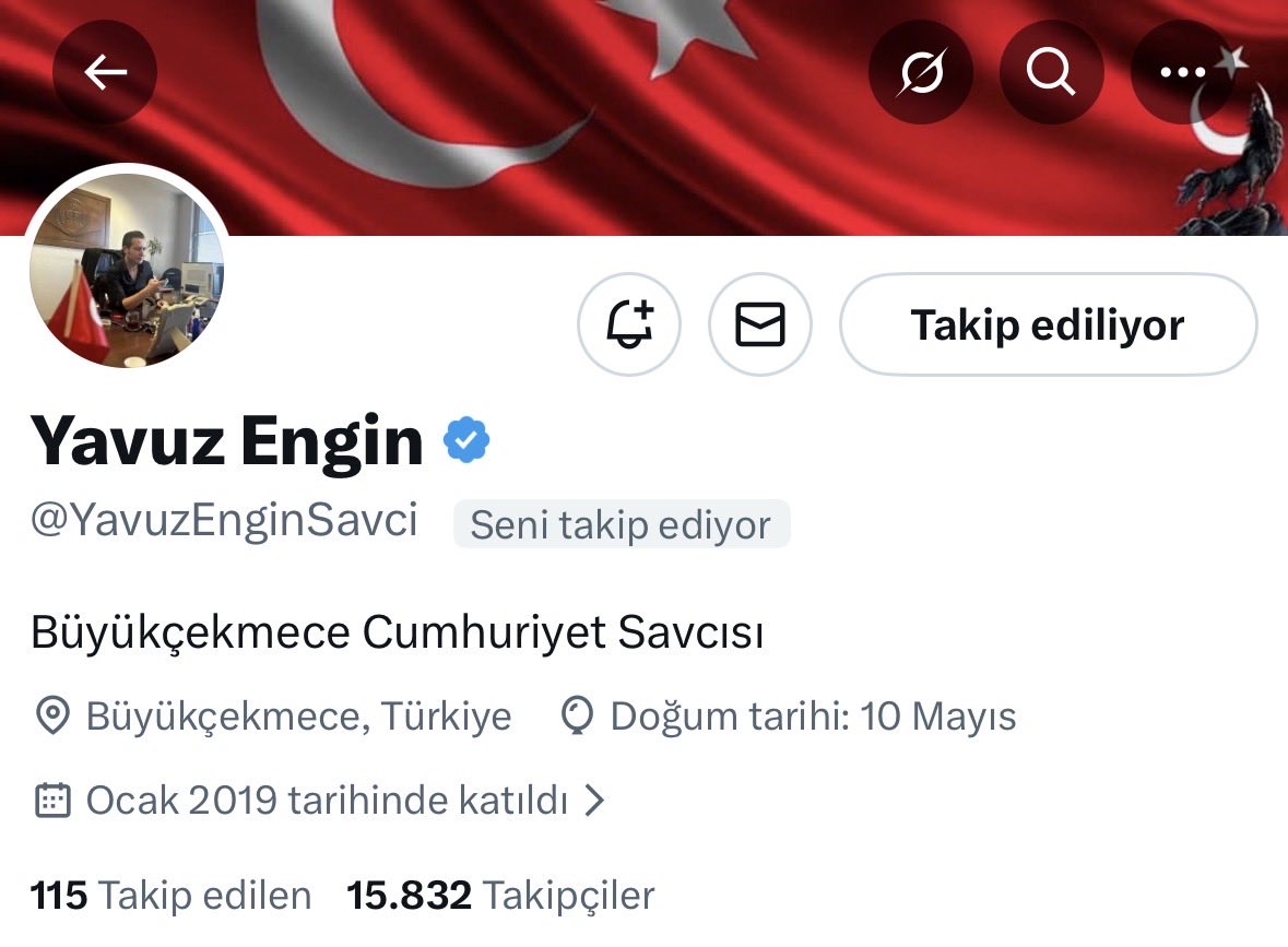 Varlığıyla onur duyduğumuz Cumhuriyet Savcımız Sn. Yavuz Engin bile bizim takipçilerimizden. Teksas'la ilgili bilgi paylaştık diye tanımadan etmeden saldırıyorlar. 🥱