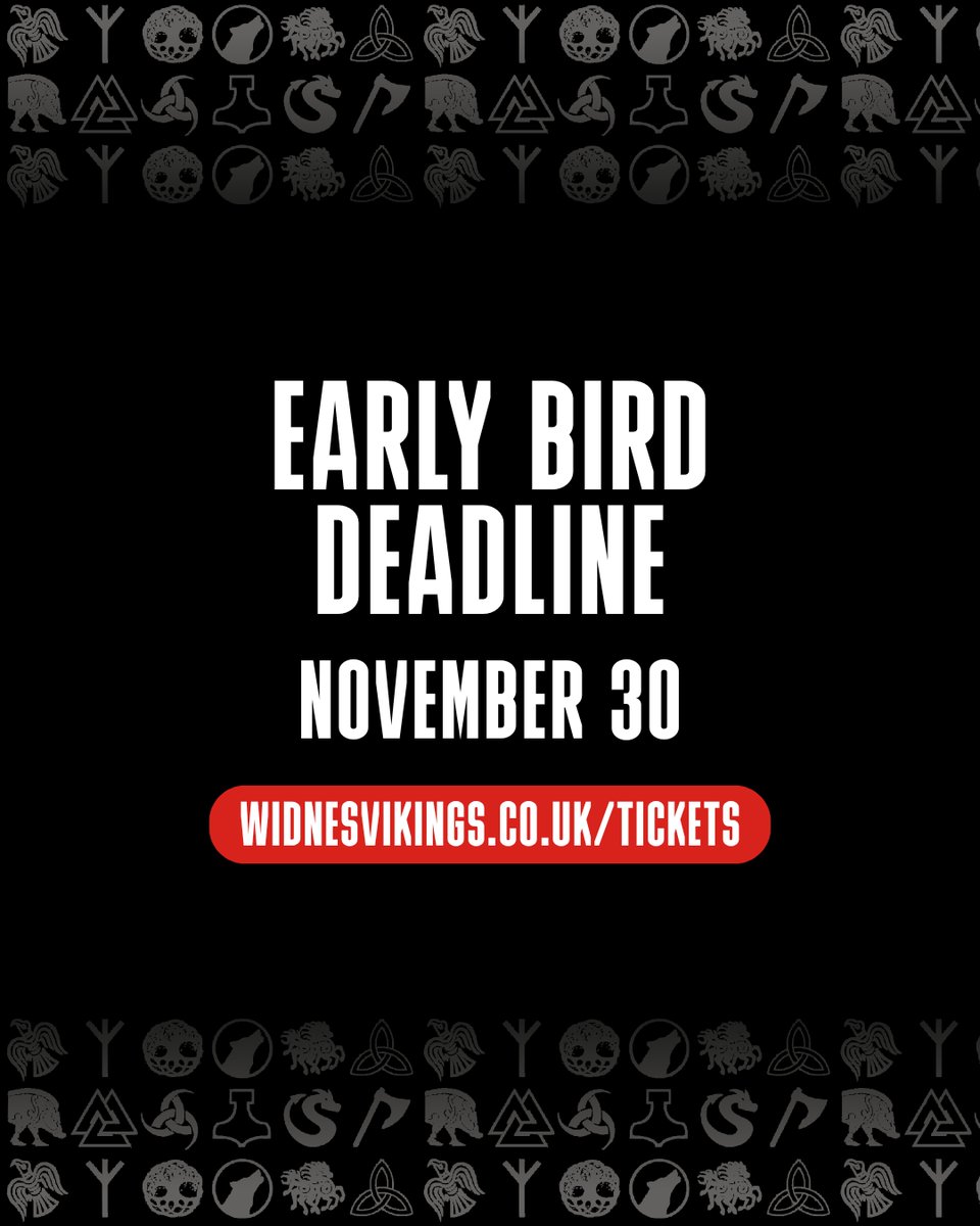 WidnesRL's tweet photo. 🚨 One week to go 🚨

There's still time to secure your 2026 Vikings season ticket at our special Early Bird price 🙌

Buy now: https://t.co/f088xeB45M https://t.co/KDFdbGZK0m