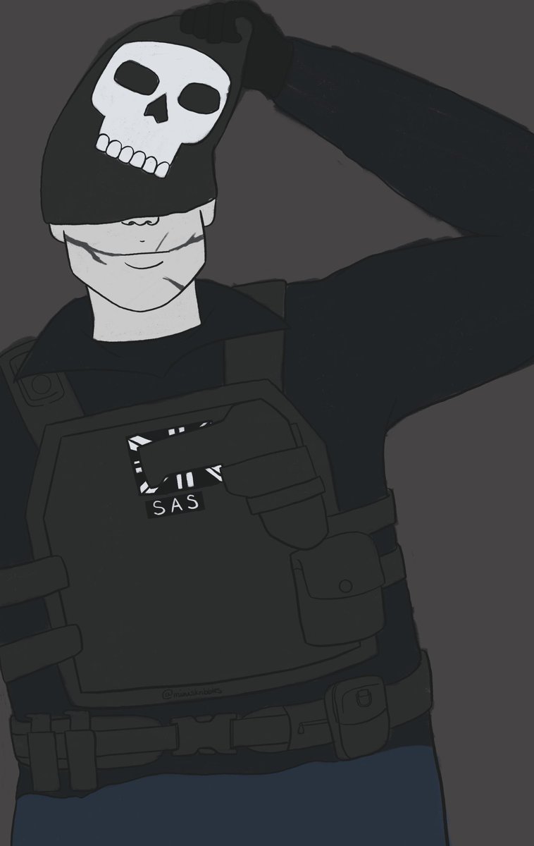 miniskribbles's tweet image. My old COD art from 2023 if anyone was interested 🫣 #ghoap #ghost #soap