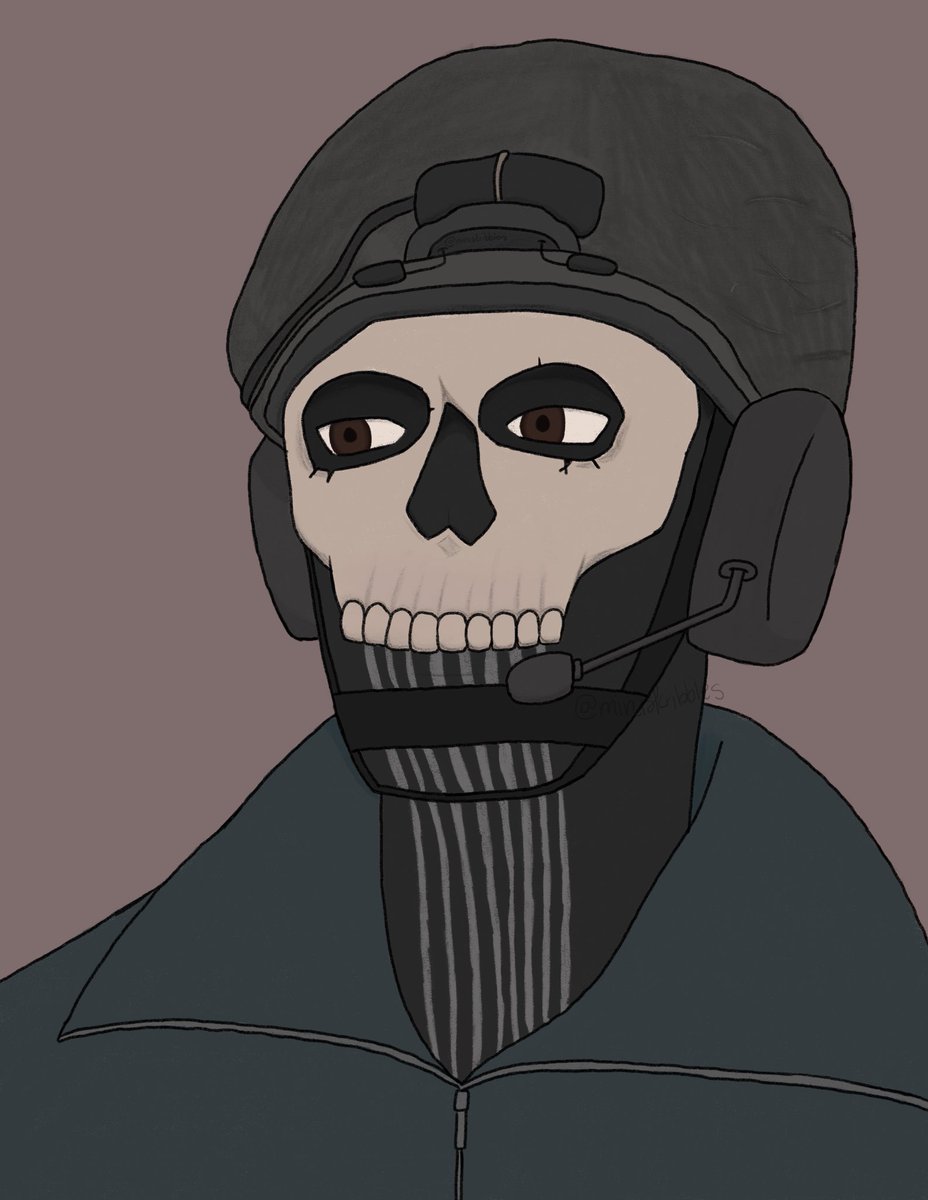 miniskribbles's tweet image. My old COD art from 2023 if anyone was interested 🫣 #ghoap #ghost #soap