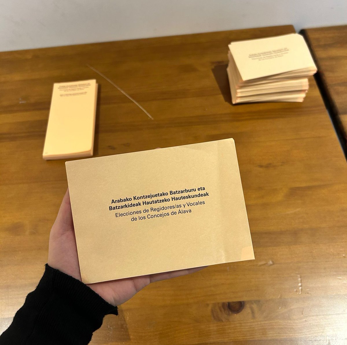 Hoy no te quedes sin votar.
Hasta las 15:00 h.
Elecciones a Concejos de #Álava.

Sin tu voto, tu concejo puede desaparecer.