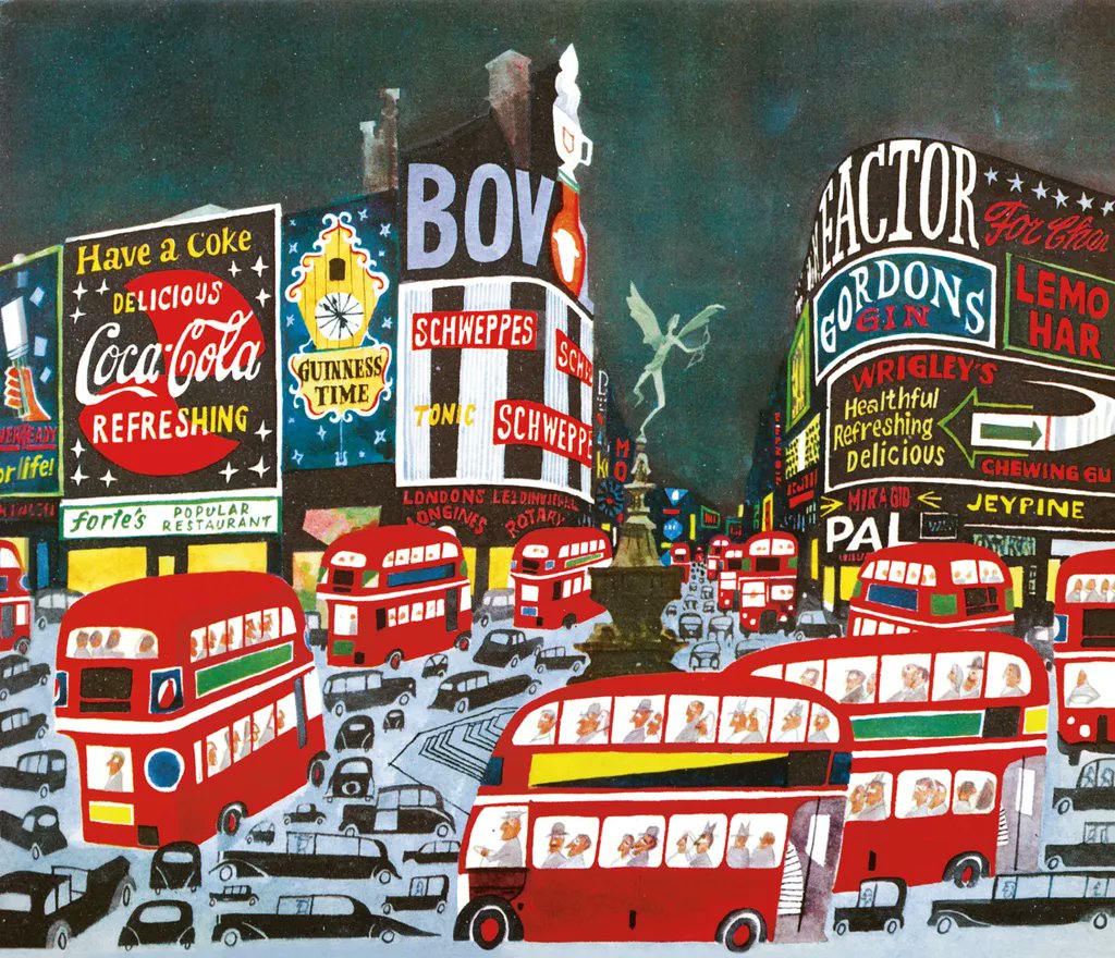 'Night Lights of Piccadilly' 
(from 'This Is London', 1959) by Miroslav Šašek
------
🎵 'Kinky Reggae' by Bob Marley and the Wailers
youtu.be/s0Ds9hec-CY?si…