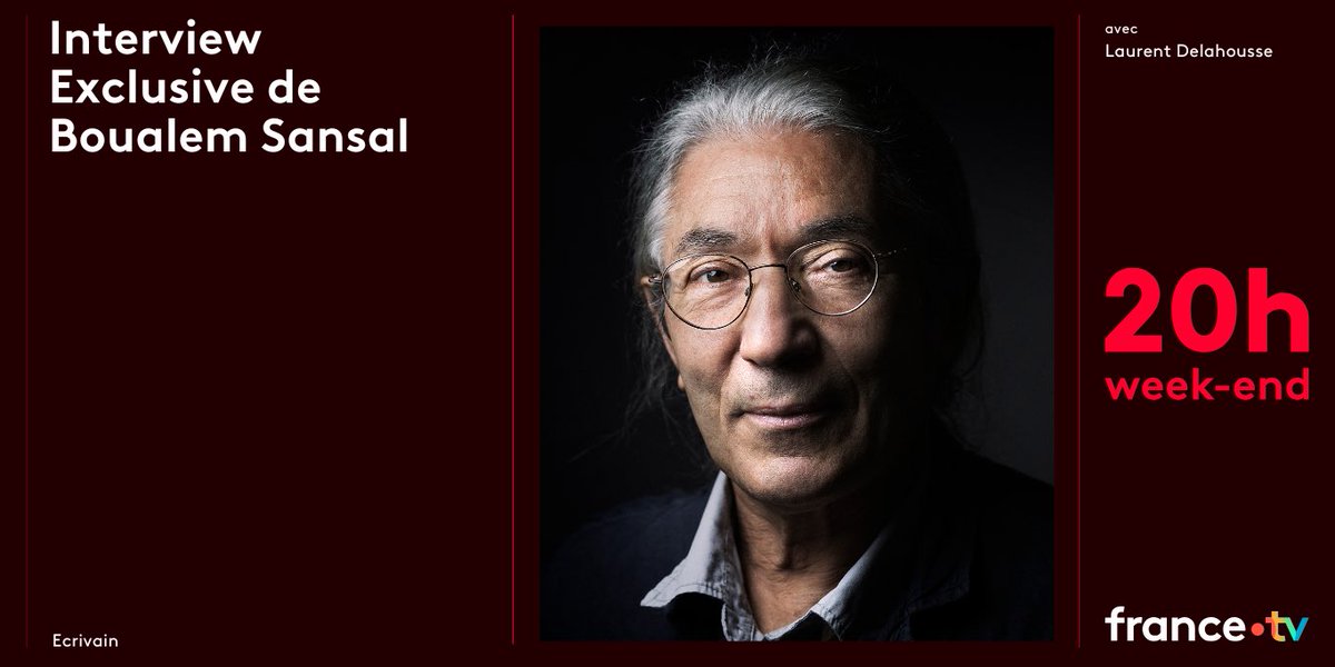 francetvpro's tweet image. 🔴 Exclusivité | #invité | #France2 

Ce soir, Boualem Sansal, sera en exclusivité, l’invité du @le20hfrancetele 

Après sa libération et son retour en France, il accordera sa première interview à France Télévisions et répondra aux questions de @LaurentDelahous