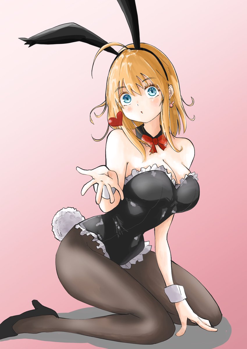 Maitake402's tweet image. If you trace these fishnets with your finger... what will happen? Hehe~😊
#kawaii #Bunnysuit