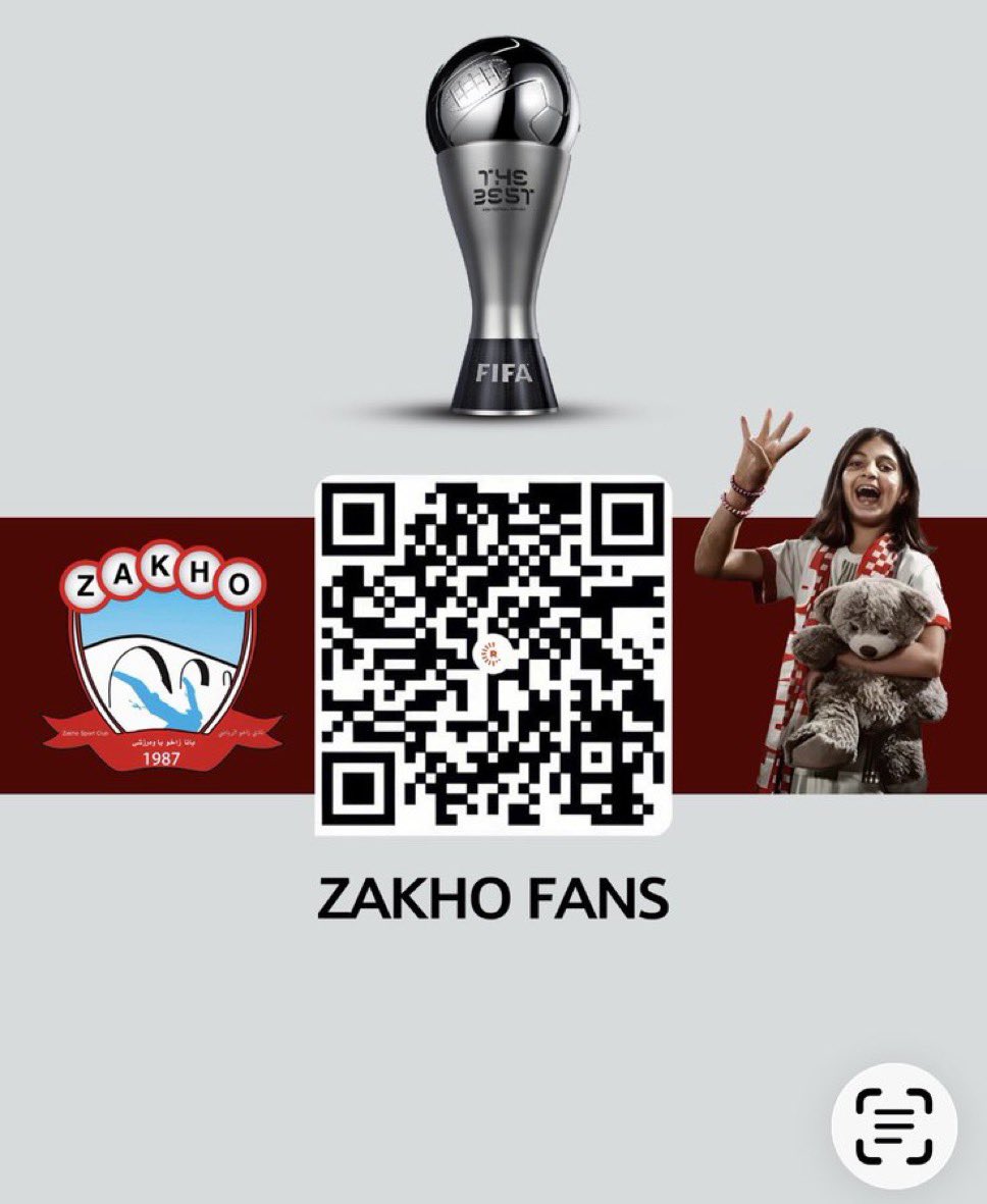 Geçen gün Zaho’ya uğradığımızda her yerde destek isteniyordu

Paylaşacağıma söz verdim

 Nipel, kulübün sembolü haline geldi.

FIFA’nın ‘En İyi Taraftar’ ödülünde aday gösterildi

Destek olmak için FIFA’nın resmi sayfasına girip Nipel’e oy verin.

Aşağıdaki QR kodunu okutarak