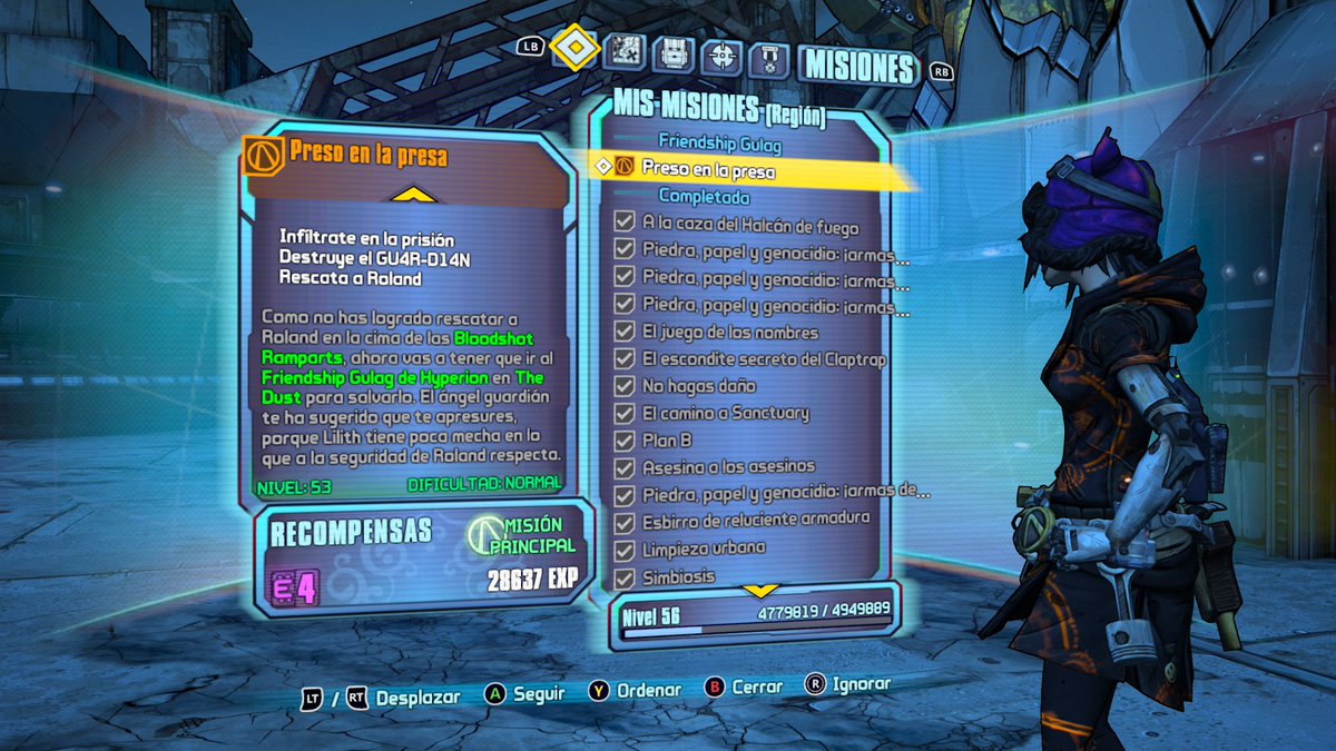 Drawzosward's tweet image. No manches, mas de Mil horas en #bordelands2  y no sabia que si no rescatas a Roland en la presa se lo llevan al FiendshipGulag 😳