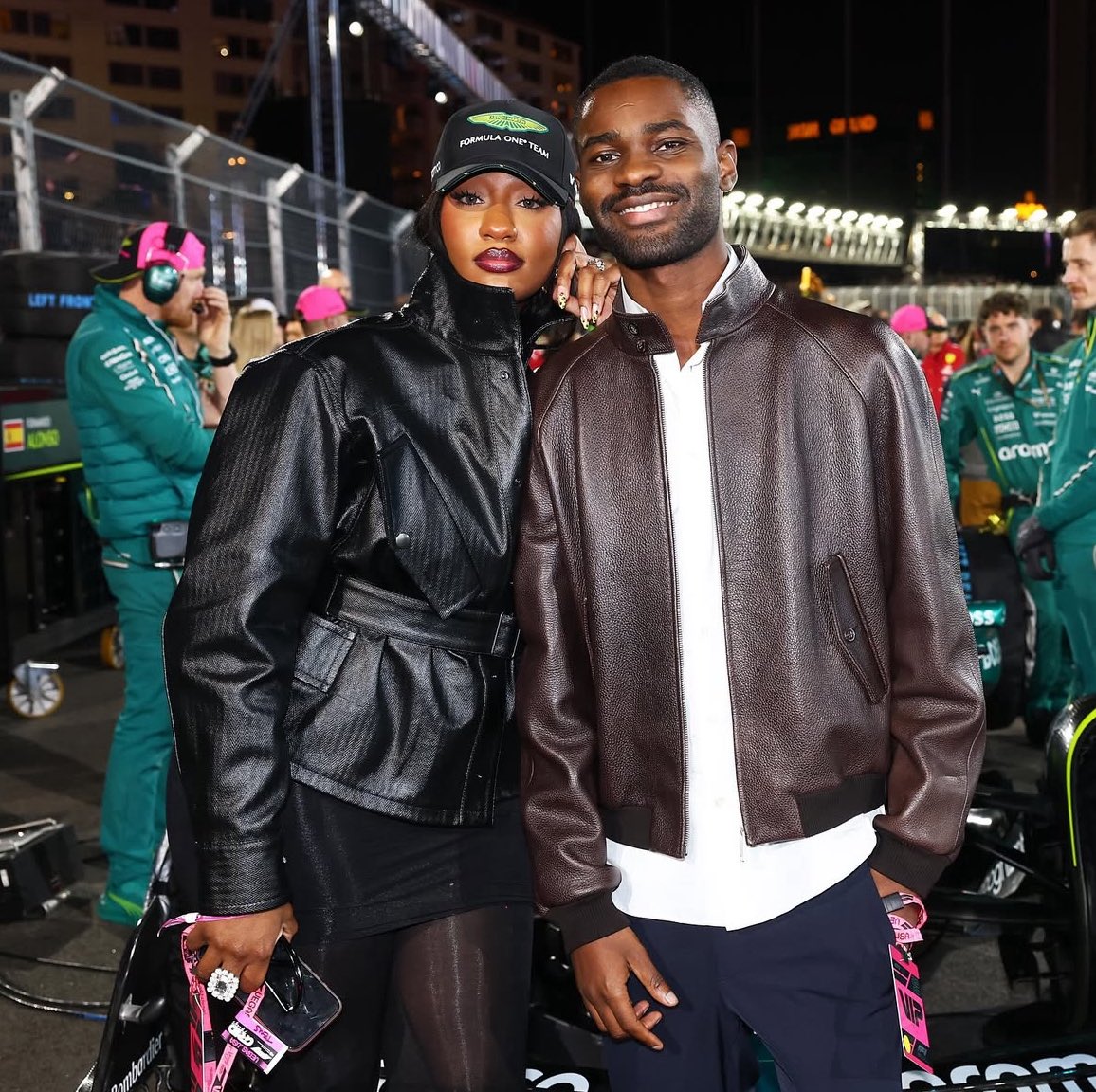 UKRapDaily's tweet image. Dave and Tems at the Las Vegas Grand Prix