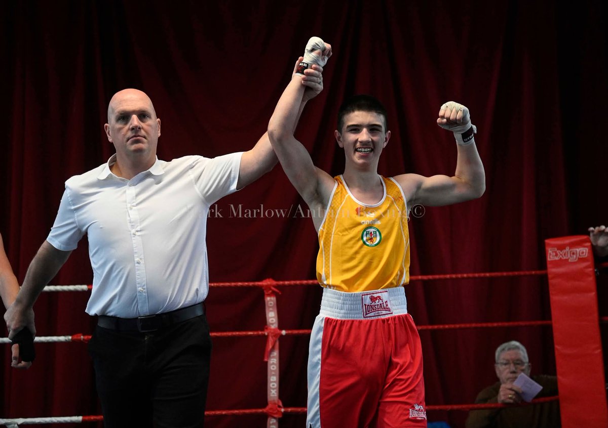 EvolutionBoxin1's tweet image. Congratulations to Aston Mcnamee on his win representing County Antrim in Belfast against current Ulster champion Ekleon Hani. 

#TeamEvolution #evolutionboxingclub #Boxing