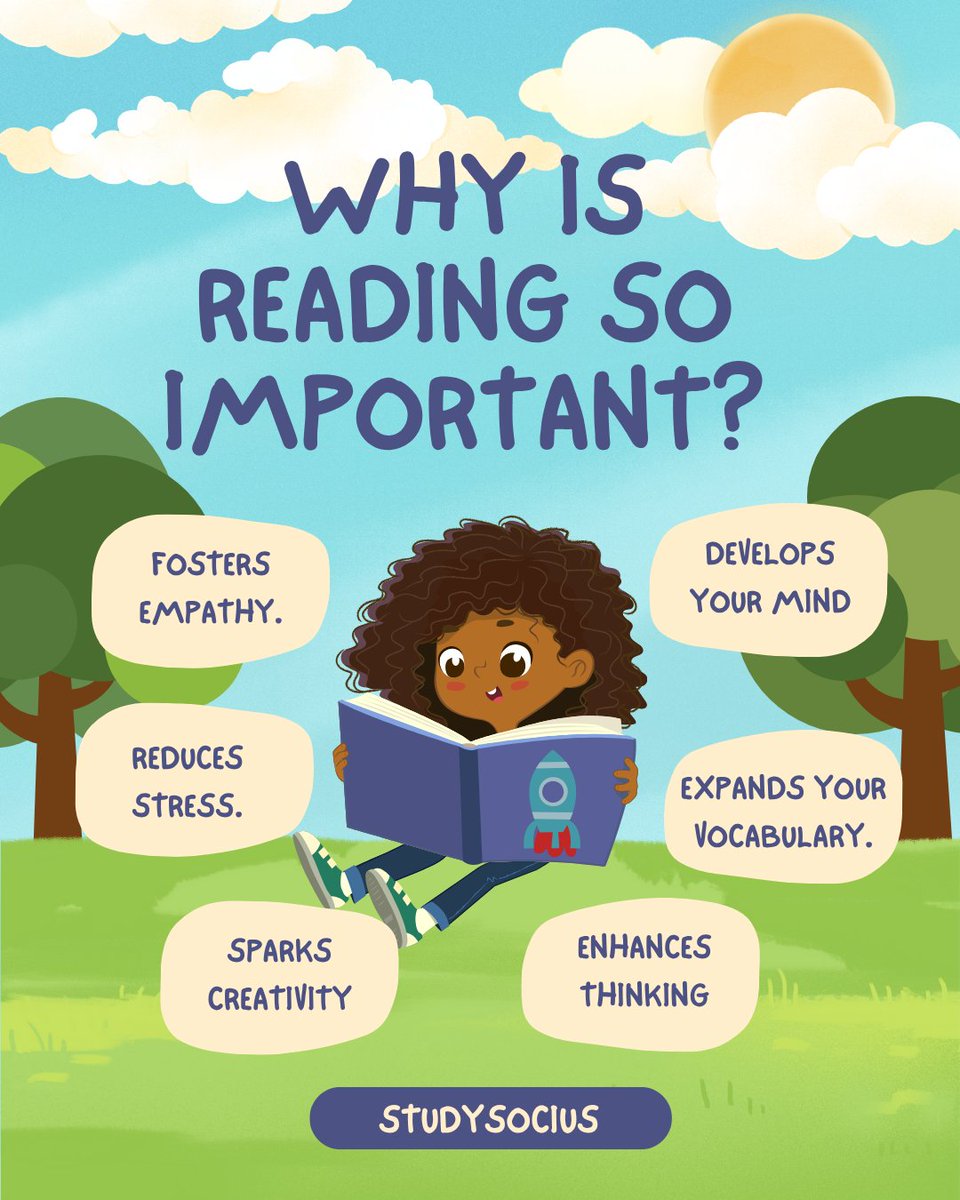 studysocius's tweet image. Why read? 📚
It improves focus, boosts imagination, and builds lifelong knowledge. 🌟
Reading isn’t just a habit — it’s a superpower. 🚀
#readingimportance #personaldevelopment #studentlife #growthmindset #knowledgeispower #learningeveryday