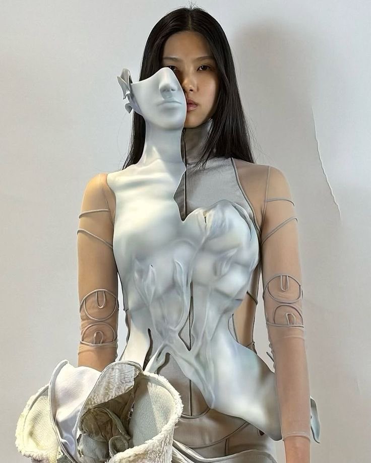 Love this look by Ziqi Zhen (student at the time/ @ lynxziqi on Ig) at Parsons MFA spring 2025