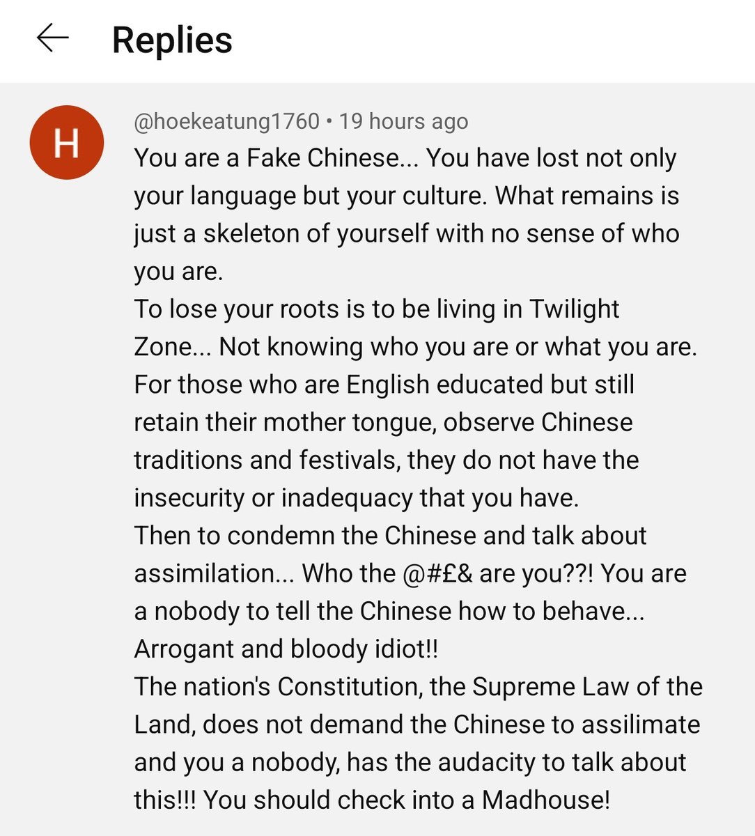 All I said was:
1. Stop treating the Chinese language as the national language of KL 

2. Stop mocking Malays as Malas, Babas as Bananas, Indians as Apuneneh, and stop refusing to rent property to them

3. Be more like my ancestor who embraced the land and its ppl. 

Meltdown. 👇