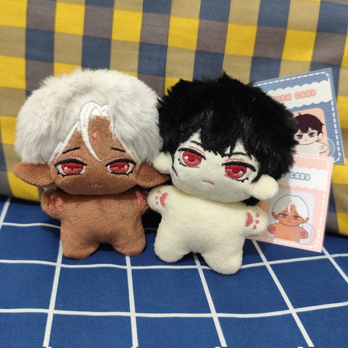 Aaaaaa so happy! (´༎ຶ ͜ʖ ༎ຶ `)♡
I just ordered custom plushie dolls for my ocs, Nein and Loui. They turned out so cute!!!