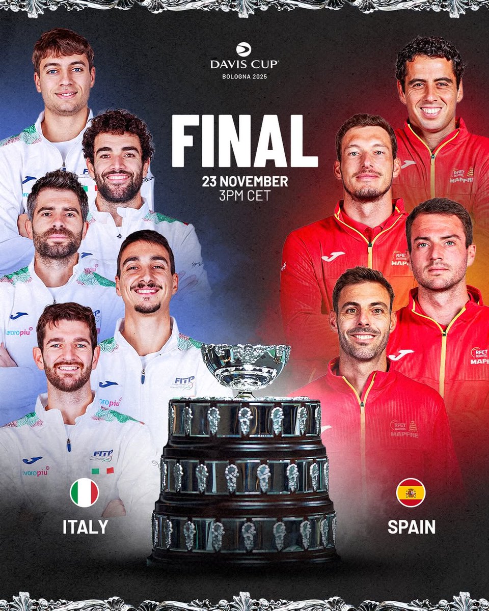 CopaDavis's tweet photo. Silencio, por favor. Jueguen.

La Final de la #CopaDavis 2025. Hoy. https://t.co/VulE7ulL62