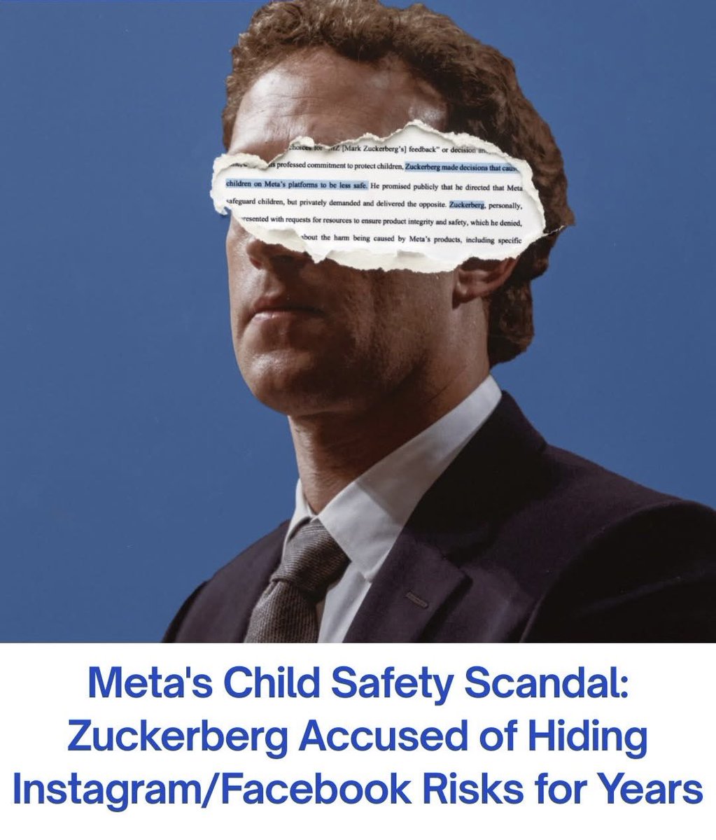 saurabhpal44's tweet image. Meta Under Fire: New Court Docs Claim Instagram &amp;amp; Facebook Hid Risks to Kids 🚨

Fresh filings allege Meta knew about major dangers to children on its platforms and stayed silent. Key revelations 👇

1️⃣ 17-Strikes Policy for accounts linked to sex trafficking
2️⃣ Millions of…