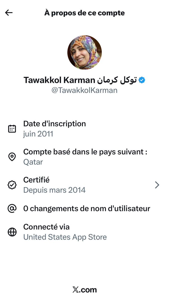 يا جماعة الخير في #المغرب
حساب بنت الأحبة <a href="/TawakkolKarman/">Tawakkol Karman توكل كرمان</a> 
من #قطر دولة الشر و الفجور ...