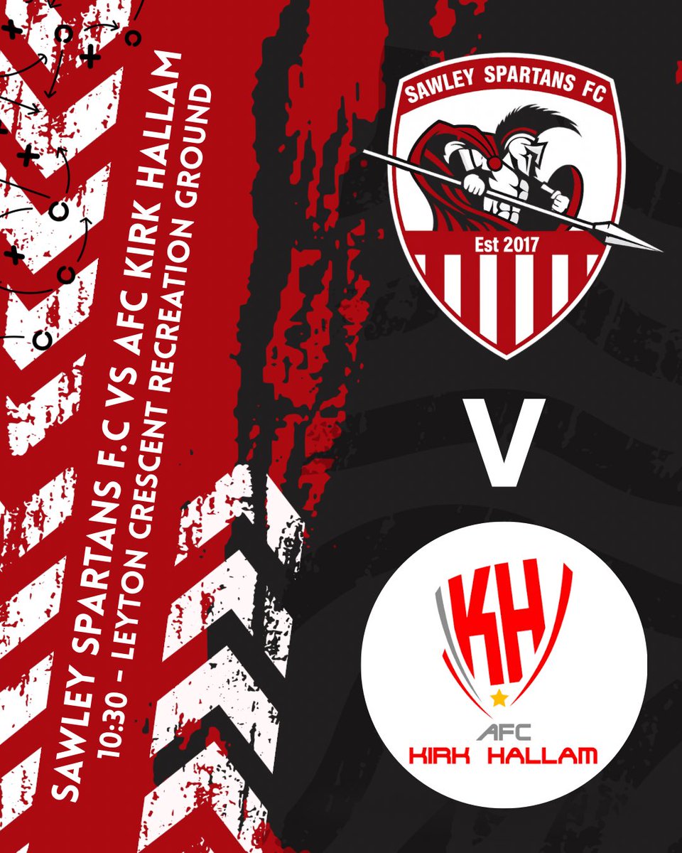 sawleyspartans's tweet photo. MATCHDAY‼️

The boys are back after a short break, hoping the rest was what we needed and we bring back these 3pts.

Kick Off - 10:30 ⚽️
Location - Leyton Crescent Recreation Ground 🏟️

UpTheSpartans🔴⚫️ https://t.co/CKomlMdbVm