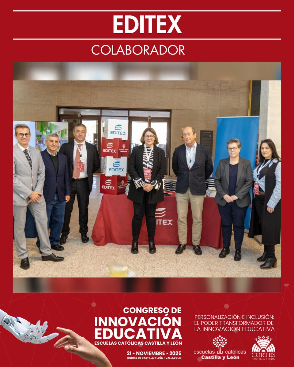 📚<a href="/editorialeditex/">Editorial Editex</a> quiso formar parte del #CongresodeInnovaciónEducativa como colaborador

De nuevo, su apoyo nos permite acercar la innovación a nuestras aulas y enriquecer la experiencia de cada alumno🌱¡Una manera de ver la #enseñanza que  transforma vidas!🔝
