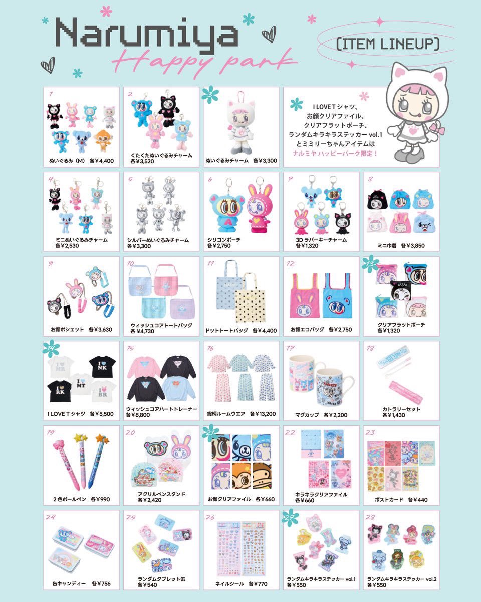ナルミヤハッピーパーク ぬいぐるみチャーム ナルミヤハッピーパーク ミニぬいぐるみチャーム ブルーベリエちゃん