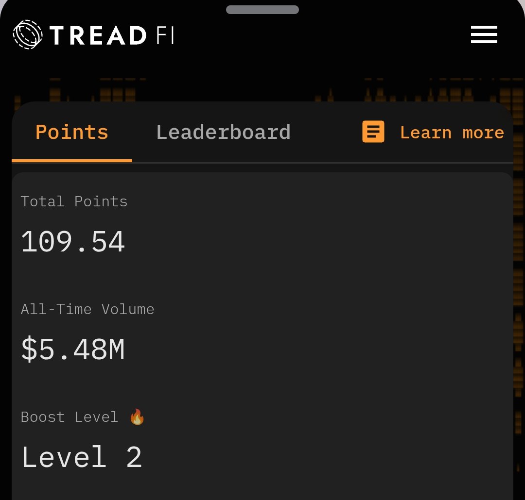 onchainmonk's tweet image. Platform: @tread_fi mm bot
Budget : $100-$500
Mode: Directional 
Volume made: $5 million
Treadfi Points: 109
Dex farmed: Hyperliquid, Trade XYZ, Ventuals (you can farm Paradex and pacifica too)

Its first week of TreadFi points 

So how can monk miss this opportunity.

Keep…