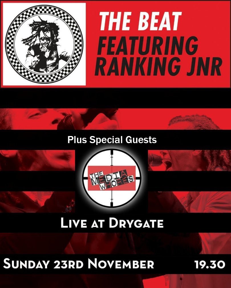 MediaWhoresband's tweet image. 🏁Gig Tonight📣
With us and the Beat in Glasgow at the Drygate. Doors 7.30pm
We’re on at 8pm.
Hope to see plenty of you there for a skanking good time!
#TheBeat #TwoTone #Ska #Punk #PostPunk #TheMediaWhores #Glasgow #Drygate